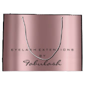 Beauty Blush Makeup Minimal Bridal Rose Eggplant Große Geschenktüte (Rückseite)