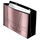 Beauty Blush Makeup Minimal Bridal Rose Eggplant Große Geschenktüte (Vorderseite Schrägansicht)