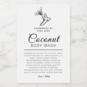 Beauty-Body-Waschlabel Vogellogo oder Sonderanfert Weinetikett (Einzelnes Label)