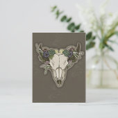 Beauty Boho Scull Postkarte (Stehend Vorderseite)
