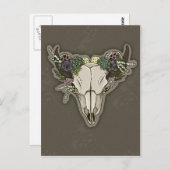 Beauty Boho Scull Postkarte (Vorne/Hinten)