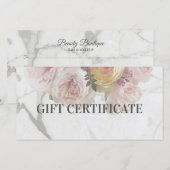 Beauty Boutique Blume Marmor Deluxe Design Geschen Dankeskarte (Vorne/Hinten)