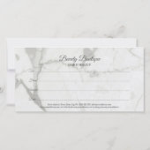 Beauty Boutique Blume Marmor Deluxe Design Geschen Dankeskarte (Rückseite)