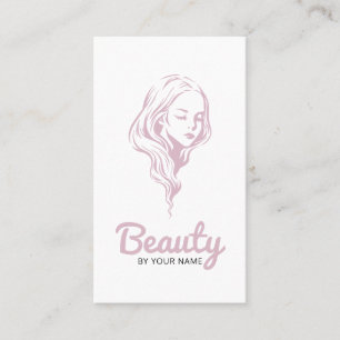 Beauty Business Card mit Girl-Gesicht Visitenkarte