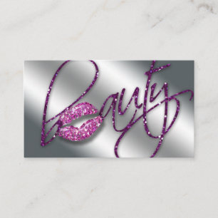 Beauty Business Card Rosa Sparkasse Lila Visitenkarte