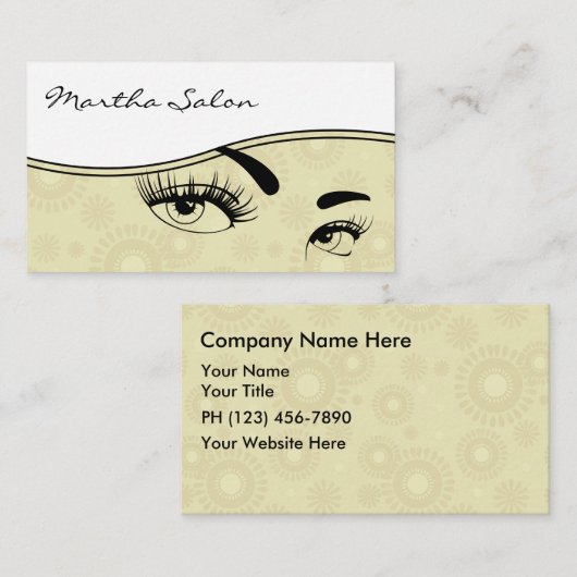 Beauty Business Cards Visitenkarte (Vorne/Hinten)