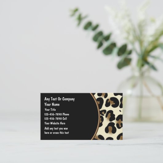 Beauty Business Cards Visitenkarte (Stehend Vorderseite)