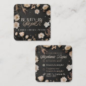 Beauty by Steph R Custom Order Square Business C Quadratische Visitenkarte (Vorne/Hinten)