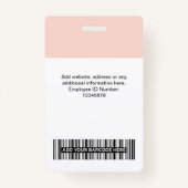 Beauty chic goldstunde pink feminin name ausweis (Rückseite)