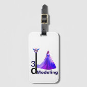 Beauty Cinderella 3D Modellierung - Gepäckanhänger (Vorderseite Vertikal)