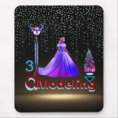 Beauty Cinderella 3D Modellierung - Mousepad (Vorne)