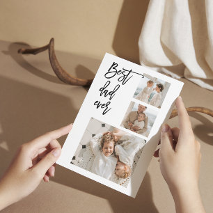 Beauty Collage Foto Bester Vater je Geschenk Dankeskarte