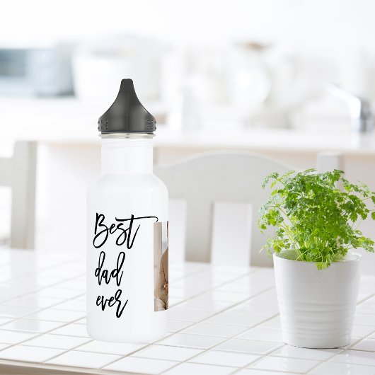 Beauty Collage Foto Bester Vater je Geschenk Edelstahlflasche