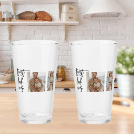 Beauty Collage Foto Bester Vater je Geschenk Glas