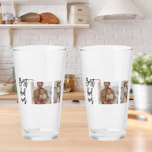 Beauty Collage Foto Bester Vater je Geschenk Glas