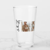 Beauty Collage Foto Bester Vater je Geschenk Glas (Vorderseite)