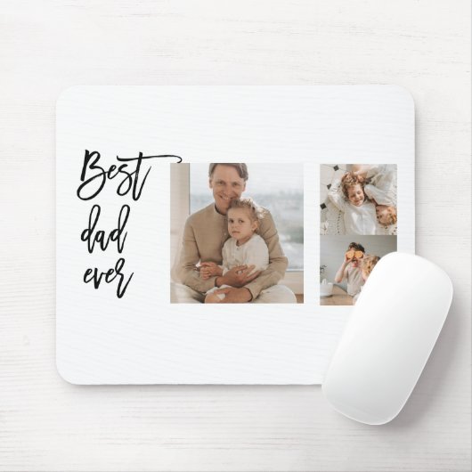 Beauty Collage Foto Bester Vater je Geschenk Mousepad (Mit Mouse)