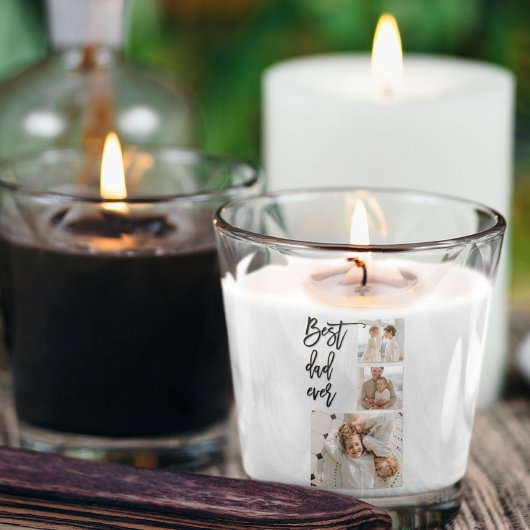 Beauty Collage Foto Bester Vater je Geschenk Quadratischer Aufkleber