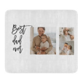 Beauty Collage Foto Bester Vater je Geschenk Schneidebrett (Vorderseite)