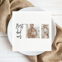 Beauty Collage Foto Bester Vater je Geschenk Serviette