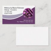 Beauty Cosmetics Makeup Artist Business Card Visitenkarte (Vorne/Hinten)