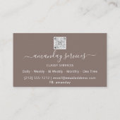 Beauty Cosmetologist Spritze Botox B12 QRCode Rose Visitenkarte (Rückseite)