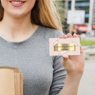 Beauty Cosmetologist Spritze Botox B12 QRCode Rose Visitenkarte