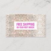 Beauty Discount Coupon Silver Sequins Pink (Vorderseite)