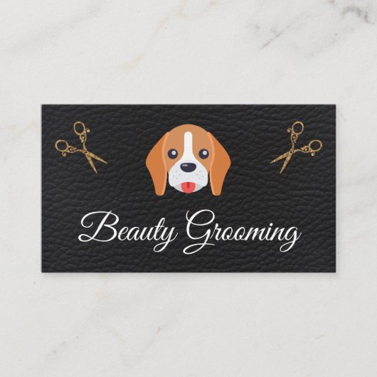 Beauty Dog Groomer Elite Shears Leather Visitenkarte (Vorderseite)