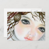 Beauty Doll Face Crown Postcard Postkarte (Vorne/Hinten)