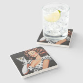 Beauty Drink Button Up Steinuntersetzer (Seitenansicht)