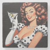 Beauty Drink Button Up Steinuntersetzer (Vorderseite)