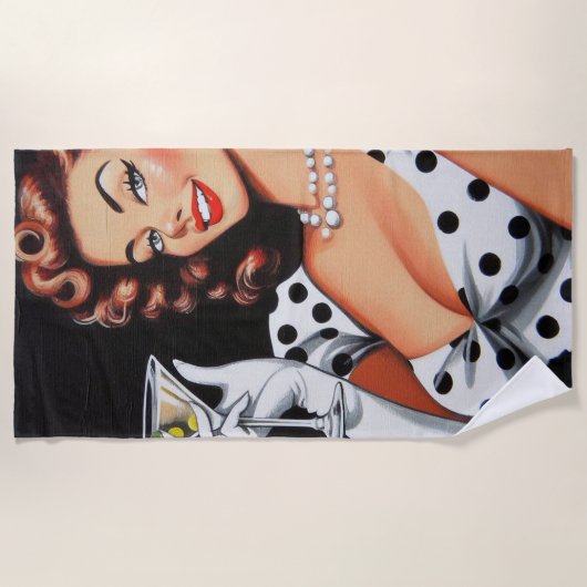 Beauty Drink Button Up Strandtuch (Vorderseite)