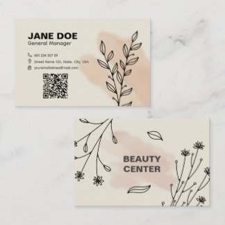 Beauty Elegant Editable QR Visitenkarte