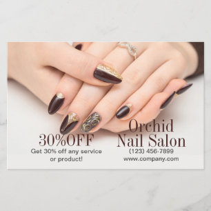 Beauty Esthetician Manicure Nail Salon Preisliste Flyer