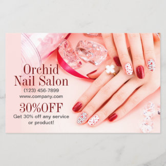 Beauty Esthetician Manicure Nail Salon Preisliste Flyer