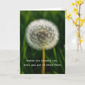 Beauty eye beholder dandelion weed quote unique karte (Gelbe Blume)