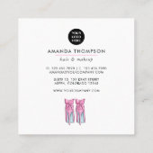 Beauty Fashion Business Card Quadratische Visitenkarte (Rückseite)