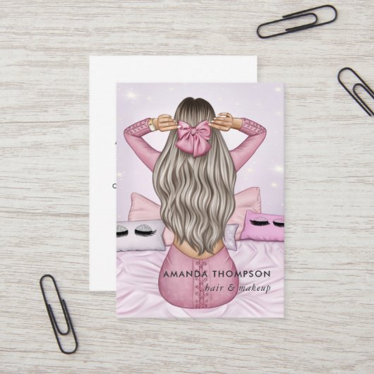 Beauty Fashion Business Card Visitenkarte (Vorderseite/Rückseite Beispiel)