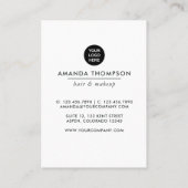 Beauty Fashion Business Card Visitenkarte (Rückseite)