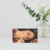 Beauty Fashion Influencer Content Creator Foto Visitenkarte (Stehend Vorderseite)