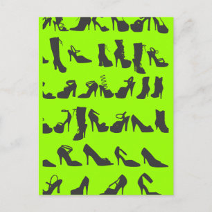 Beauty Fashion Shoes Silhouetten Postkarte