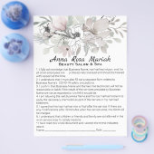 *~* Beauty Floral Liability Wavver Services Flyer (Einzeln)