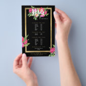 Beauty Florals Hair Stylist Black Flyer (Handgriff)