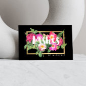 Beauty Florals Lash Extensions Black Visitenkarte