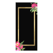 Beauty Florals Lash Extensions Black Werbekarte (Hinten)