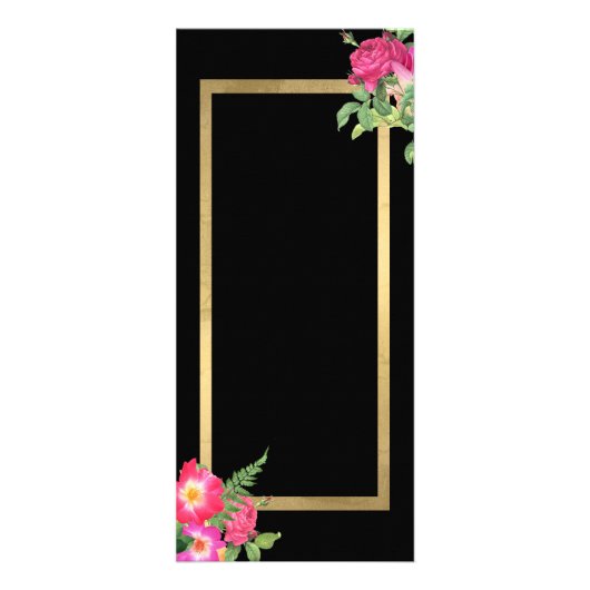 Beauty Florals Lash Extensions Black Werbekarte (Hinten)