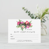 Beauty Florals Lash Extensions White Gift Card (Stehend Vorderseite)