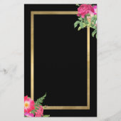 Beauty Florals Makeup Artist Bold Black Flyer (Hinten)