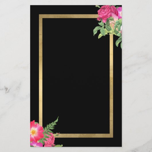 Beauty Florals Makeup Artist Bold Black Flyer (Hinten)